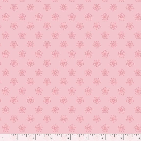 Marcus Fabrics Cottage Lace Crochet Flower Quilting Cotton Fabric- Pink