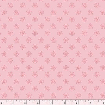 Marcus Fabrics Cottage Lace Crochet Flower Quilting Cotton Fabric- Pink