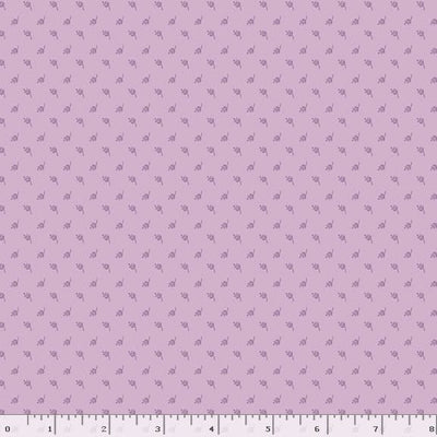 Marcus Fabrics Cottage Lace Mini Leaf Quilting Cotton Fabric- Lilac