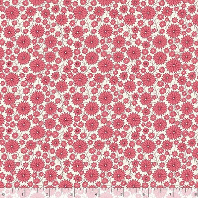 Marcus Fabrics Aunt Grace Goes Scrappy Garden Quilting Cotton Fabric- Pink