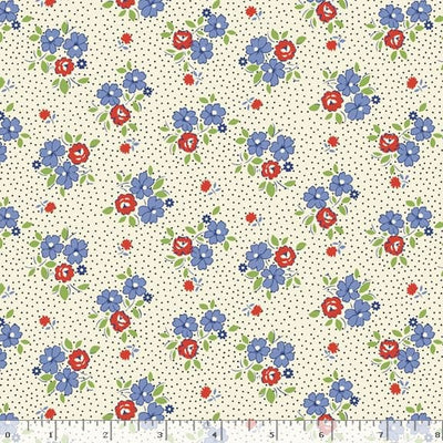 Marcus Fabrics Aunt Grace Goes Scrappy Floral Quilting Cotton Fabric- Multi