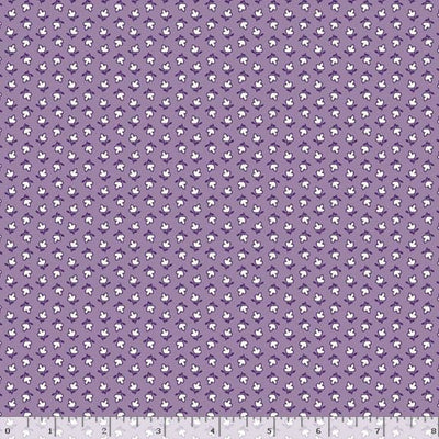 Marcus Fabrics Aunt Grace Goes Scrappy Triple Petal Quilting Cotton Fabric- Lilac