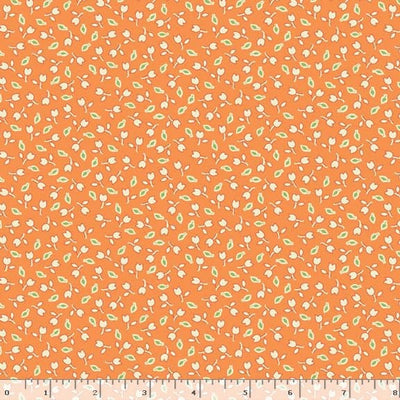 Marcus Fabrics Aunt Grace Goes Scrappy Tulips Quilting Cotton Fabric- Orange