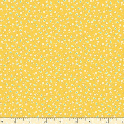 Marcus Fabrics Aunt Grace Goes Scrappy Tulips Quilting Cotton Fabric- Yellow