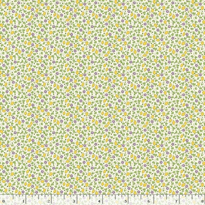 Marcus Fabrics Aunt Grace Goes Scrappy Ditsy Quilting Cotton Fabric- Green