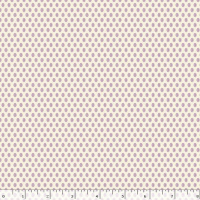 Marcus Fabrics Aunt Grace Goes Scrappy Oval Dots Quilting Cotton Fabric- Lilac