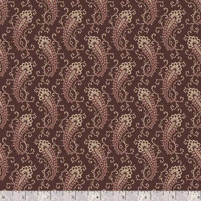 Marcus Fabrics Dressmaker Paisley Quilting Cotton Fabric- Plum