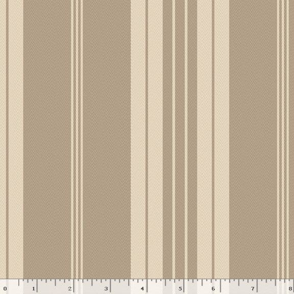 Marcus Fabrics Lavender & Lace Stripe Quilting Cotton Fabric- Beige