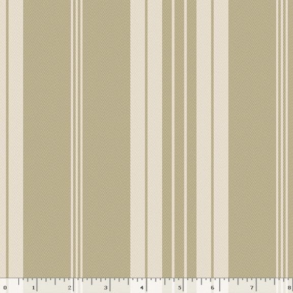 Marcus Fabrics Lavender & Lace Stripe Quilting Cotton Fabric- Sage