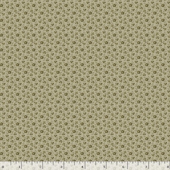 Marcus Fabrics Lavender & Lace Ditsy Floral Quilting Cotton Fabric- Sage