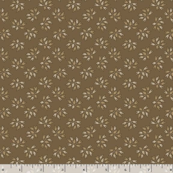 Marcus Fabrics Lavender & Lace Floral Quilting Cotton Fabric- Brown