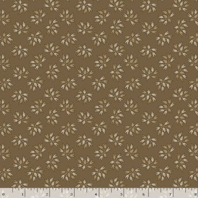 Marcus Fabrics Lavender & Lace Floral Quilting Cotton Fabric- Brown