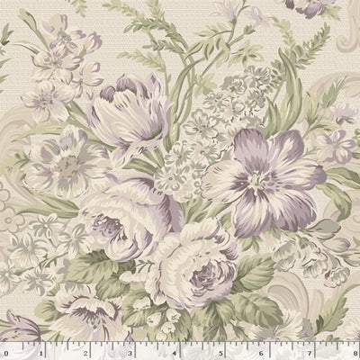 Marcus Fabrics Flower Garden Floral Bouquet Quilting Cotton Fabric- Cream