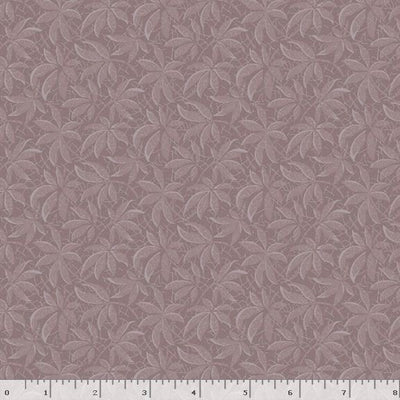 Marcus Fabrics Flower Garden Leaves Quilting Cotton Fabric- Purple