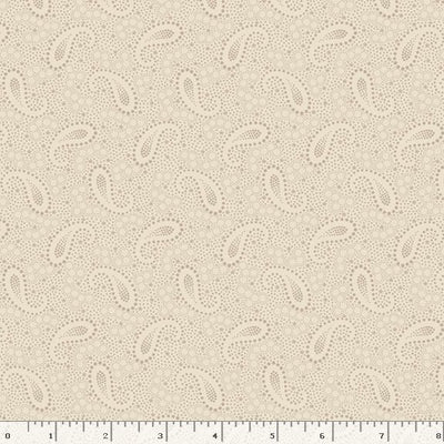 Marcus Fabrics Flower Garden Paisley Quilting Cotton Fabric- Cream