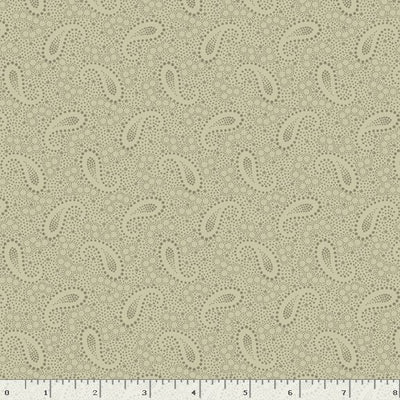 Marcus Fabrics Flower Garden Paisley Quilting Cotton Fabric- Sage
