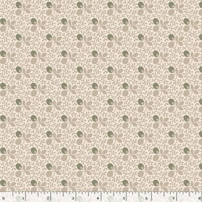 Marcus Fabrics Flower Garden Berry Vine Quilting Cotton Fabric- Cream