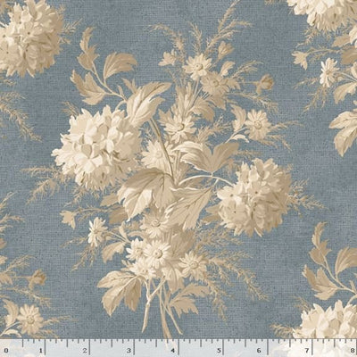 Marcus Fabrics Franklin House Girder Quilting Cotton Fabric- Blue