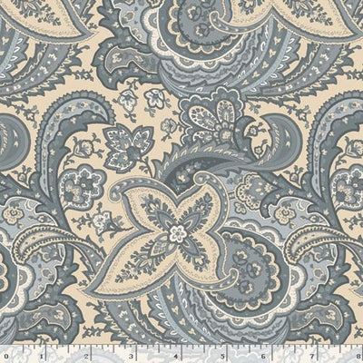 Marcus Fabrics Franklin House Pin Quilting Cotton Fabric- Blue