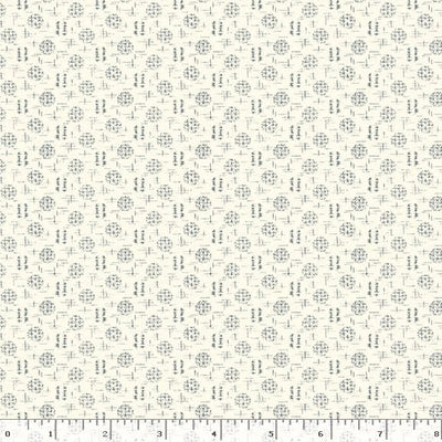 Marcus Fabrics Franklin House Rake Quilting Cotton Fabric- Blue