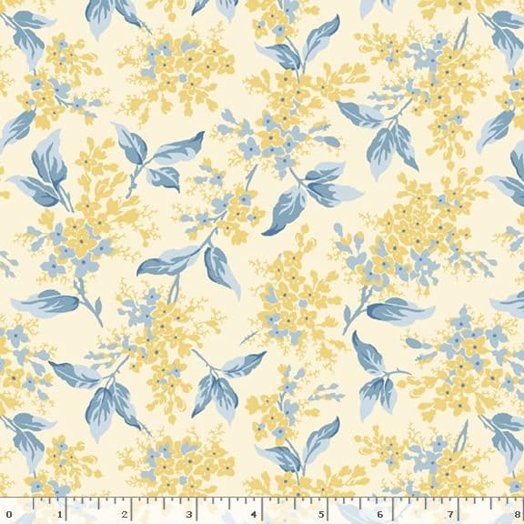 Marcus Fabrics Middleboro Road Floral Branches Quilting Cotton Fabric- Cream