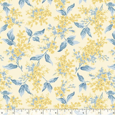 Marcus Fabrics Middleboro Road Floral Branches Quilting Cotton Fabric- Cream