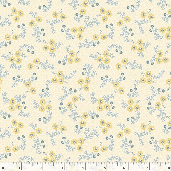 Marcus Fabrics Middleboro Road Garden Quilting Cotton Fabric- Cream