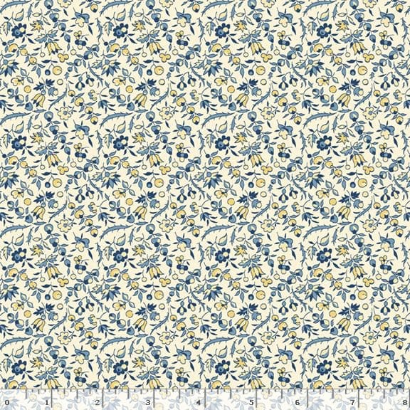 Marcus Fabrics Middleboro Road Flower Field Quilting Cotton Fabric- Cream