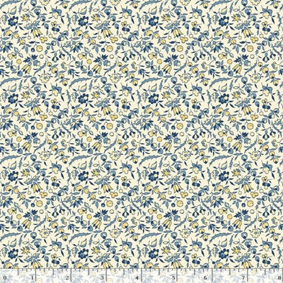 Marcus Fabrics Middleboro Road Flower Field Quilting Cotton Fabric- Cream