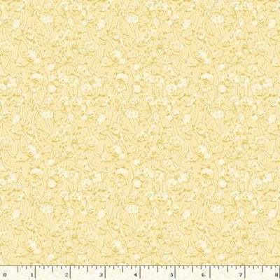 Marcus Fabrics Middleboro Road Painterly Flower Quilting Cotton Fabric- Yellow