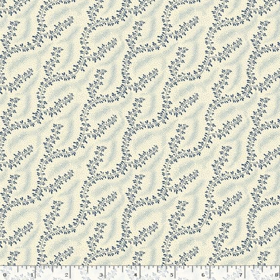 Marcus Fabrics Middleboro Road Willow Quilting Cotton Fabric- Blue