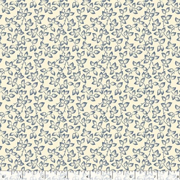 Marcus Fabrics Middleboro Road Leaves Quilting Cotton Fabric- Cream