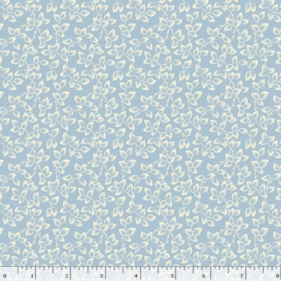 Marcus Fabrics Middleboro Road Leaves Quilting Cotton Fabric- Sky