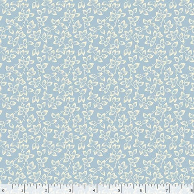 Marcus Fabrics Middleboro Road Leaves Quilting Cotton Fabric- Sky