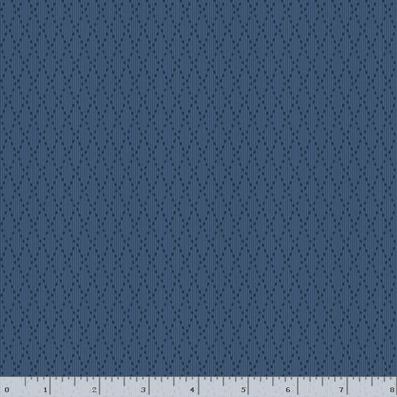 Marcus Fabrics Middleboro Road Diamond Quilting Cotton Fabric- Navy