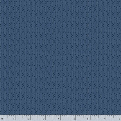 Marcus Fabrics Middleboro Road Diamond Quilting Cotton Fabric- Navy