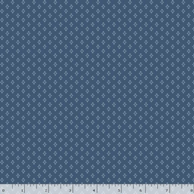 Marcus Fabrics Middleboro Road Geo Quilting Cotton Fabric- Navy