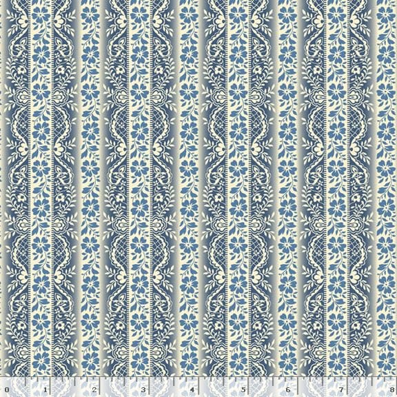 Marcus Fabrics Middleboro Road Stripe Quilting Cotton Fabric- Blue