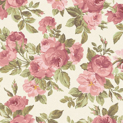 Marcus Fabrics Just Rosy Roses Quilting Cotton Fabric- Pink