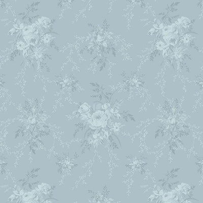 Marcus Fabrics Just Rosy Bouquet Quilting Cotton Fabric- Blue