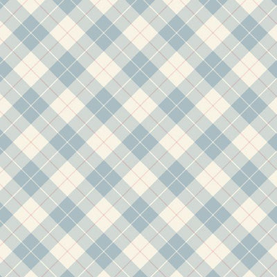 Marcus Fabrics Just Rosy Plaid Quilting Cotton Fabric- Sky