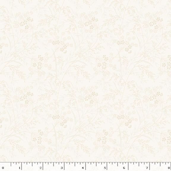 Marcus Fabrics Dandy Pansies Wispy Quilting Cotton Fabric- Cream