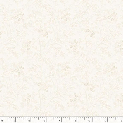 Marcus Fabrics Dandy Pansies Wispy Quilting Cotton Fabric- Cream