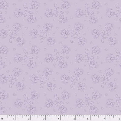 Marcus Fabrics Dandy Pansies Rustling Quilting Cotton Fabric- Lilac
