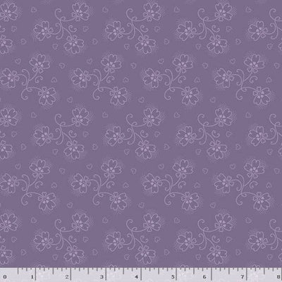 Marcus Fabrics Dandy Pansies Rustling Quilting Cotton Fabric- Purple