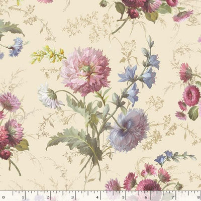 Marcus Fabrics Wild Flowers Wild Garden Quilting Cotton Fabric- Cream