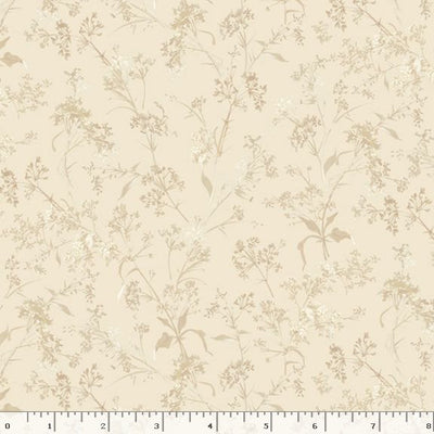 Marcus Fabrics Wild Flowers Branches Quilting Cotton Fabric- Cream