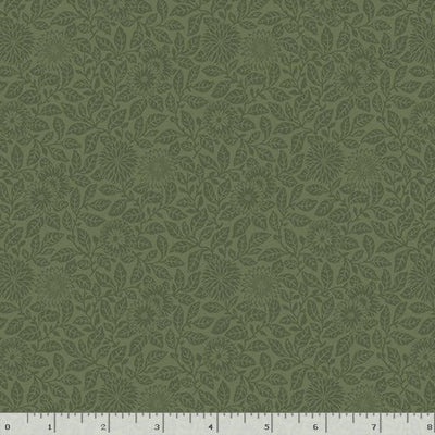 Marcus Fabrics Wild Flowers Flower Field Quilting Cotton Fabric- Hunter