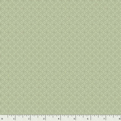 Marcus Fabrics Wild Flowers Geo Quilting Cotton Fabric- Sage