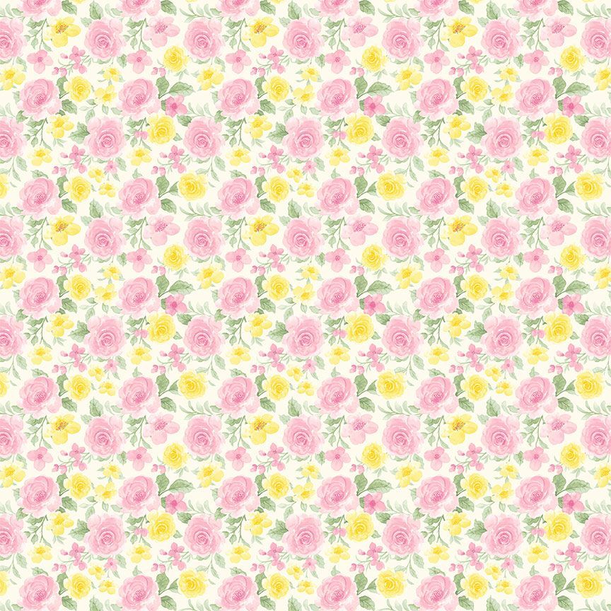 Timeless Treasures Cottage Charm Packed Antique Rose Quilting Cotton Fabric- Blush